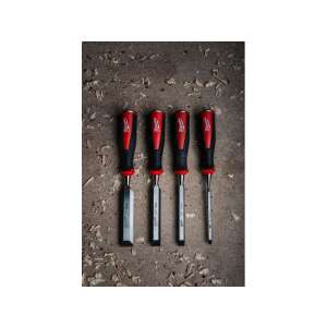 Milwaukee 4-piece beveled edge chisel set, 6mm, 12mm, 19mm, 25mm - Chisel