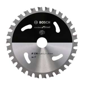 Disc de ferăstrău circular Bosch standard pentru oțel, diametru 136 mm, 30 dinți - Bosch Accesorii pentru fierăstrău electric