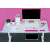 Leitz Ergo Wow Pink Keyboard Wrist Rest on Desk