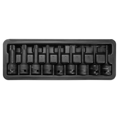 YATO 9 darabos Torx bit dugókulcs készlet, T20-T70 méretek, 1/2 hüvelykes meghajtó - Yato