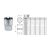 YATO E6 Torx Dugókulcs 1/4 col, CrV acél, méretekkel