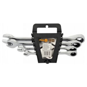 VOREL 4 darabos racsnis csillag-villáskulcs készlet (10-19 mm) CrV acél - Kézi szerszám