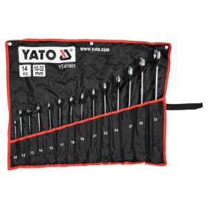 YATO 14-piece Combination Wrench Set (10-32 mm) in Roll-Up Pouch - Yato