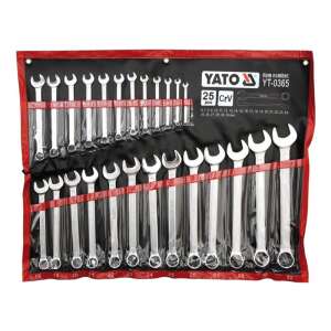 YATO 25 darabos csillag-villáskulcs készlet, 6-32mm méretek, CrV acél - Yato Villáskulcs