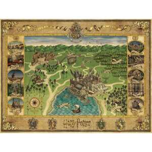 Puzzle 1500 kom - Karta Hogwartsa 96704019 - Puzzle