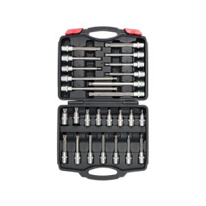 YATO 26-teiliges 1/2" Spline Bit Steckschlüssel-Set Offener Koffer - Steckschlüssel