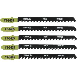 YATO T6TPI Stichsägeblätter für Holz, 5er-Set - Sägeblätter für Handsägen