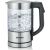 Severin WK 3458 Glaswasserkocher - 0,5L, Edelstahlbasis, schwarzer Griff, kochendes Wasser