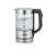 Severin WK 3458 0,5L Glas Wasserkocher mit Edelstahlbasis, zeigt den Wasserkocher, der Wasser kocht