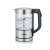 Severin WK 3458 0,5L Glas Wasserkocher mit Edelstahlbasis, zeigt den Wasserkocher, der Wasser kocht
