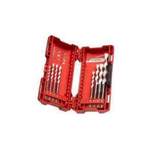 Milwaukee 8-piece 1/4" hex universal drill bit set, Shockwave Impact Duty, in a red plastic case - Tool accessories