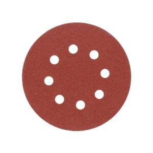 VOREL Schleifscheibe 125 mm, Körnung P60, 8 Loch, Klettverschluss, 5er Pack - Zubehör für Schleifmaschinen