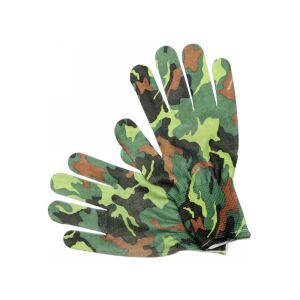 FLO Kertészkesztyű zöld terepmintával 8-as méret - FLO