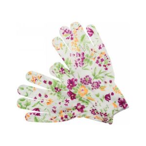 FLO Kertészkesztyű fehér virágmintával 8-as 147090611 - FLO