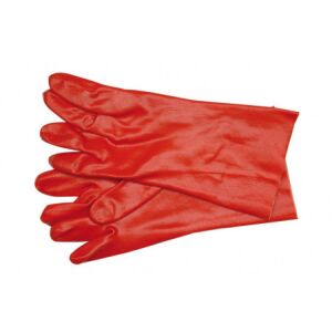 VOREL rote säure-, alkali- und ölbeständige Arbeitshandschuhe, Größe 9, 35 cm - Schutzausrüstung