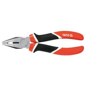 YATO 200mm Kombinált Fogó CrV Acél, Piros és Fekete Nyél - Yato
