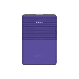 Terratec P50 Pocket Power Bank 5000mAh lila színben, elülső nézet - Terratec