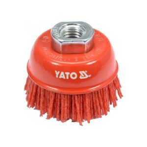 YATO 65mm Topfbürste mit M14 Gewinde, Kunststoffborsten - Zubehör für Schleifmaschinen