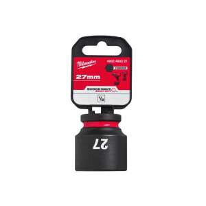 Milwaukee Shockwave 1/2 inch Drive 27mm Impact Socket - Socket Wrench
