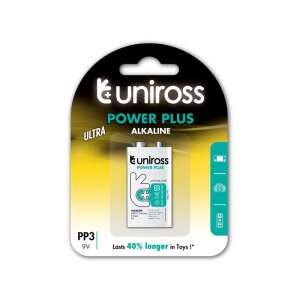 Uniross Power Plus Ultra Alkaline PP3 9V elem - Uniross