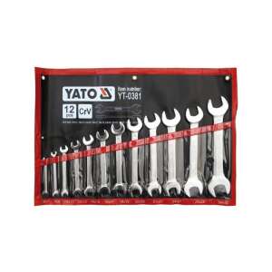 YATO 12 darabos villáskulcs készlet (6-32 mm) tárolóban, CrV acél - Yato Villáskulcs