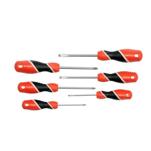Yato 6 darabos Csavarhúzó Készlet YT-25965 Phillips és Lapos csavarhúzókkal