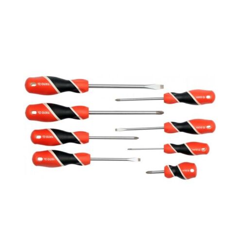 YATO 8 részes csavarhúzó készlet, S2 acél, lapos és csillagfejű