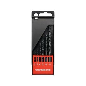 YATO 6-częściowy zestaw wierteł krętych HSS (2-8 mm) do wiercenia w metalu - Akcesoria do narzędzi