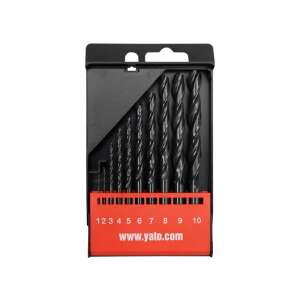 Sada vrtákov YATO 10 kusov, 1-10 mm HSS, DIN 338 - Výstavba&Renovácia