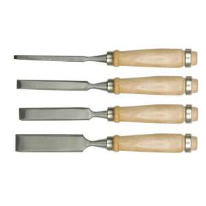 Favéső Set de 4 dălți cu mânere din lemn pentru prelucrarea lemnului - Dalte