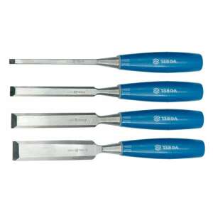 VOREL 4-częściowy zestaw dłut do drewna z plastikowymi uchwytami, rozmiary 6-24mm - Vorel