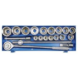 20 darabos 3/4" dugókulcs készlet (22-50mm) kék fém dobozban - Kézi szerszám