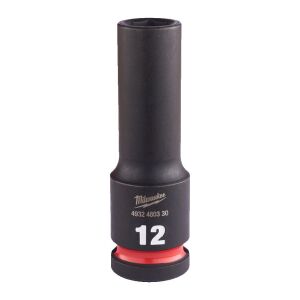 Milwaukee 12mm Deep Impact Socket, 1/2 inch drive - Milwaukee Socket Wrench