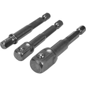 Zestaw adapterów do nasadek YATO - Widok pod kątem 1/4" Hex na 1/4", 3/8", 1/2" Adaptery kwadratowe - Yato Klucz do wtyczek