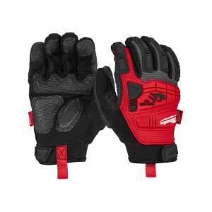 Milwaukee Impact Demolition Gloves, red and black work gloves, size XXL, impact protection, ARMORTEX technology - Work gloves