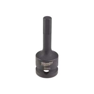 Milwaukee 8mm Hex Impact Socket Adapter, 1/2 inch Drive - Milwaukee Socket Wrench