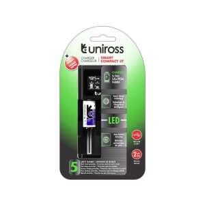 UNIROSS Smart Compact 3T Li-ion, Ni-MH és LiFePo4 akkumulátor töltő - Uniross