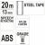 YATO Mérőszalag 20 m x 13 mm acél zárt 131690963
