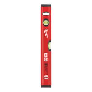 Milwaukee REDSTICK 400mm spirit level, vertical close-up - Spirit Level