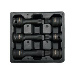 YATO 6 darabos Spline bit dugókulcs készlet, 1/2 hüvelykes meghajtó, M14-M18 méretek - Dugókulcs