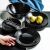 Luminarc Harena black dinnerware set with plates, bowls, and cutlery