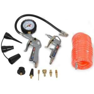 Hecht 002026 Set de scule pneumatice cu pistoale de suflat aer, furtun și adaptoare - Accesorii compresoare