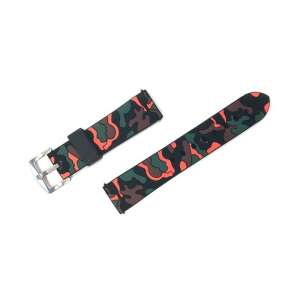 Pasek do zegarka silikonowy w kamuflażu do Samsung Galaxy Watch 3 45mm i Galaxy Watch 46mm - Pasek do inteligentnego zegarka