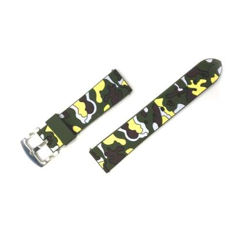 Színes, kamo mintás szilikon óraszíj Samsung Galaxy Watch 3 45mm és 46mm órákhoz