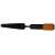 Fiskars QuikFit™ weed extractor head, black with orange handle, for removing weeds from gardens