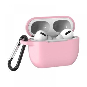 AirPods Pro mauve silicone case with carabiner clip - Headset Accessory