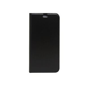Black iPhone 14 Plus flip case, front view - Apple Phone Case
