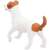 Schleich Jack Russell terrier figura, kézzel festett, élethű, részletes, fehér és barna, álló, 5,2 x 2,1 x 4 cm