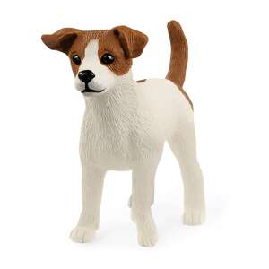 Schleich Jack Russell terrier figurine, hand-painted, realistic, detailed, white and brown, standing, 5.2 x 2.1 x 4 cm - Schleich
