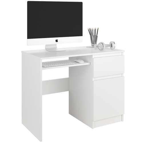 Modern számítógépasztal N33 fehér